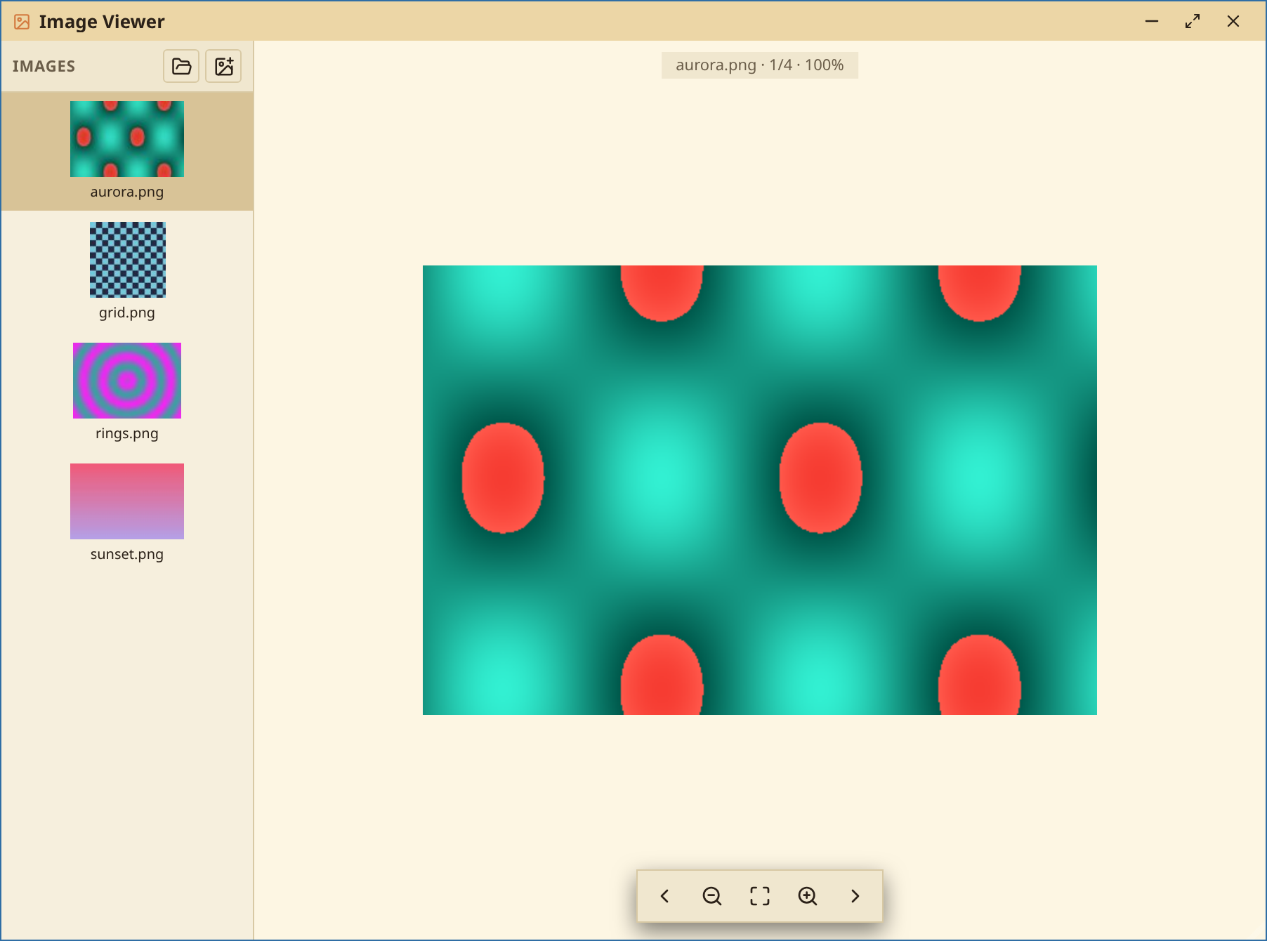 Image Viewer with a thumbnail list